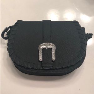 Never used black saddle handbag